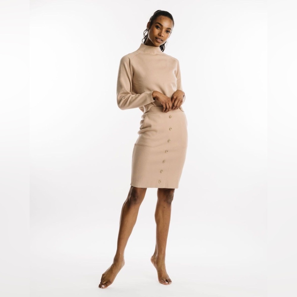 Bright Khaki Tribeca Sweater Skirt